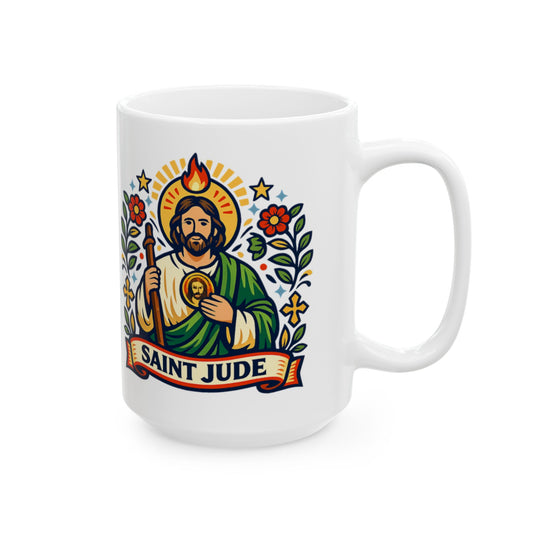 Saint Jude — “Patron of hope in impossible things” Inspirational Coffee Cup