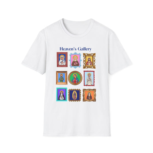 Heaven's Gallery T-Shirt — Catholic Saint Portrait Tee
