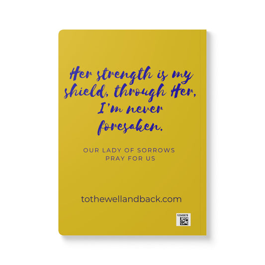 Our Lady of Sorrows Softcover Journal — Catholic Folk Art Prayer Notebook