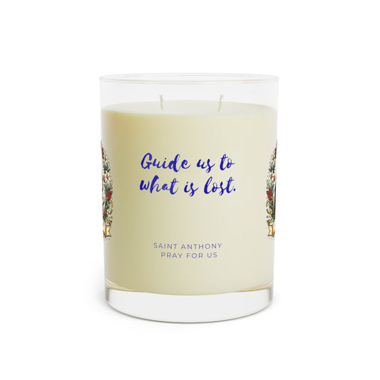 Saint Anthony Prayer Candle — Catholic Folk Art Scented Soy Candle