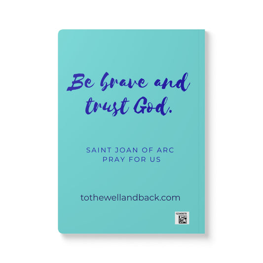 Saint Joan of Arc Softcover Journal — Catholic Folk Art Prayer Notebook