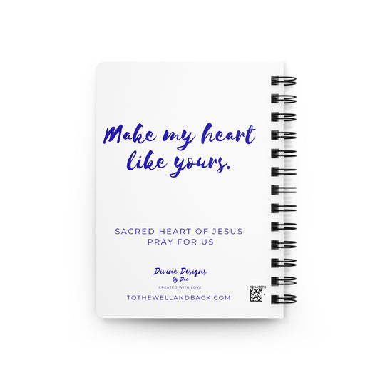 Sacred Heart of Jesus Spiral Journal — Catholic Folk Art Prayer Notebook