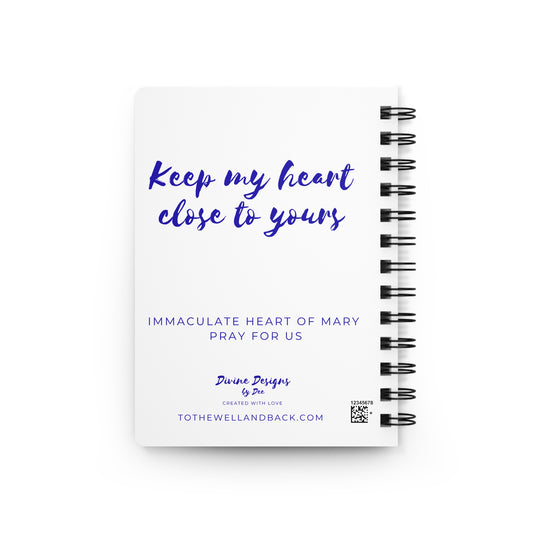 Immaculate Heart of Mary Spiral Journal — Catholic Folk Art Prayer Notebook