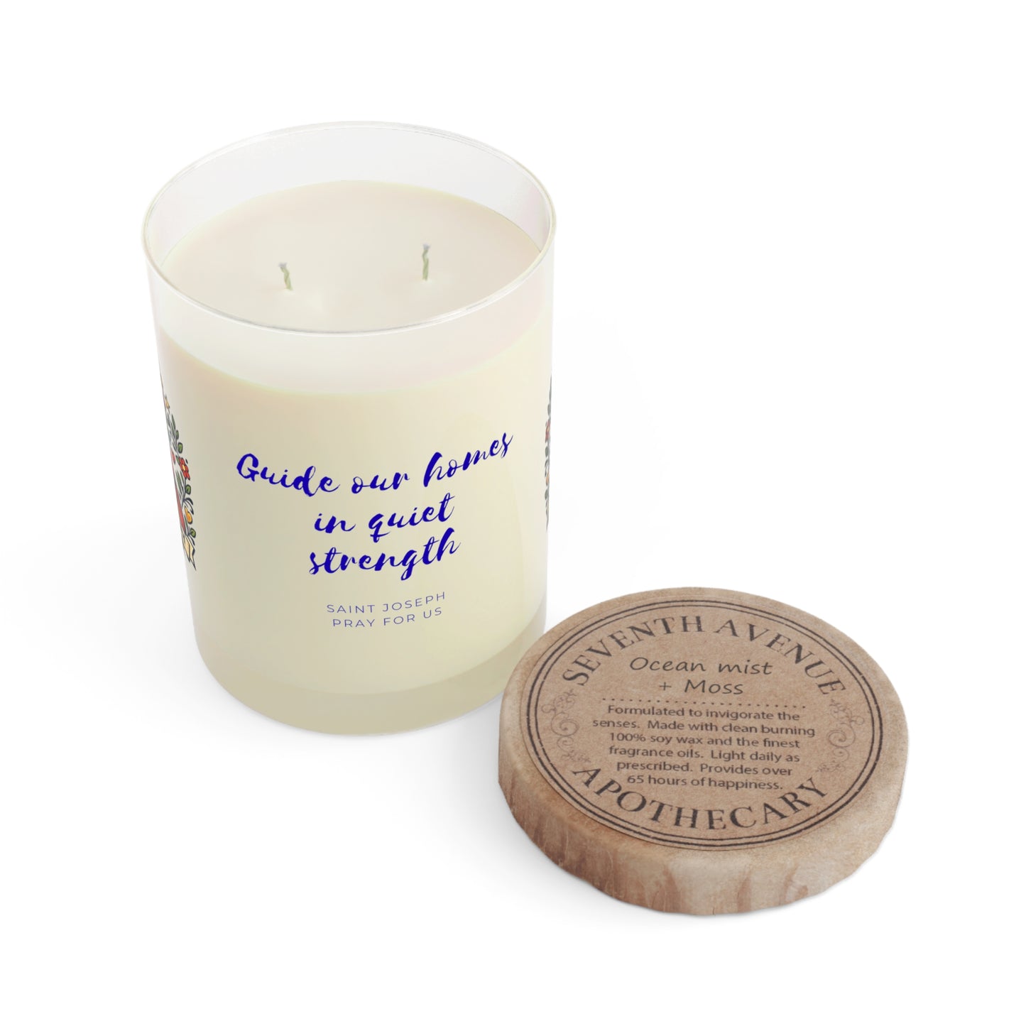Saint Joseph Prayer Candle — Catholic Folk Art Scented Soy Candle