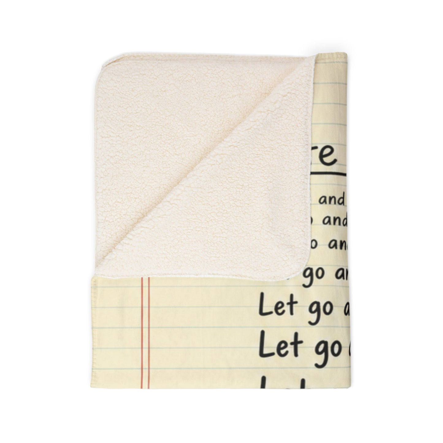 Fleece Sherpa Blanket — "Note to Self: Let Go and Let God" Inspirational Throw