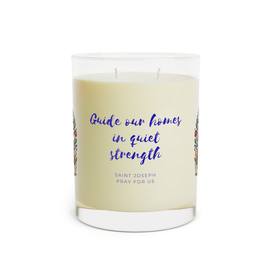 Saint Joseph Prayer Candle — Catholic Folk Art Scented Soy Candle
