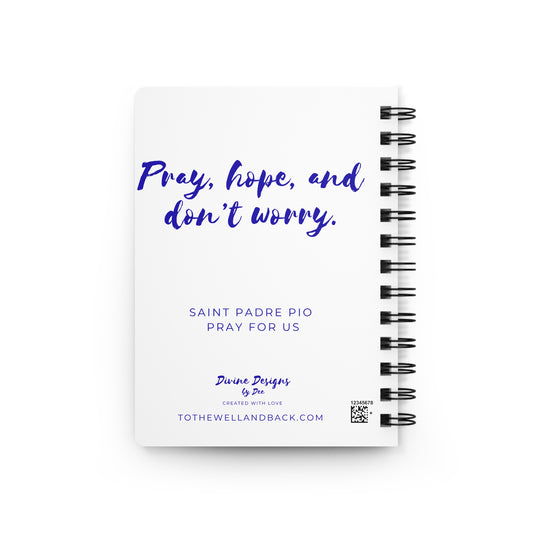 Saint Padre Pio Spiral Journal — Catholic Folk Art Prayer Notebook