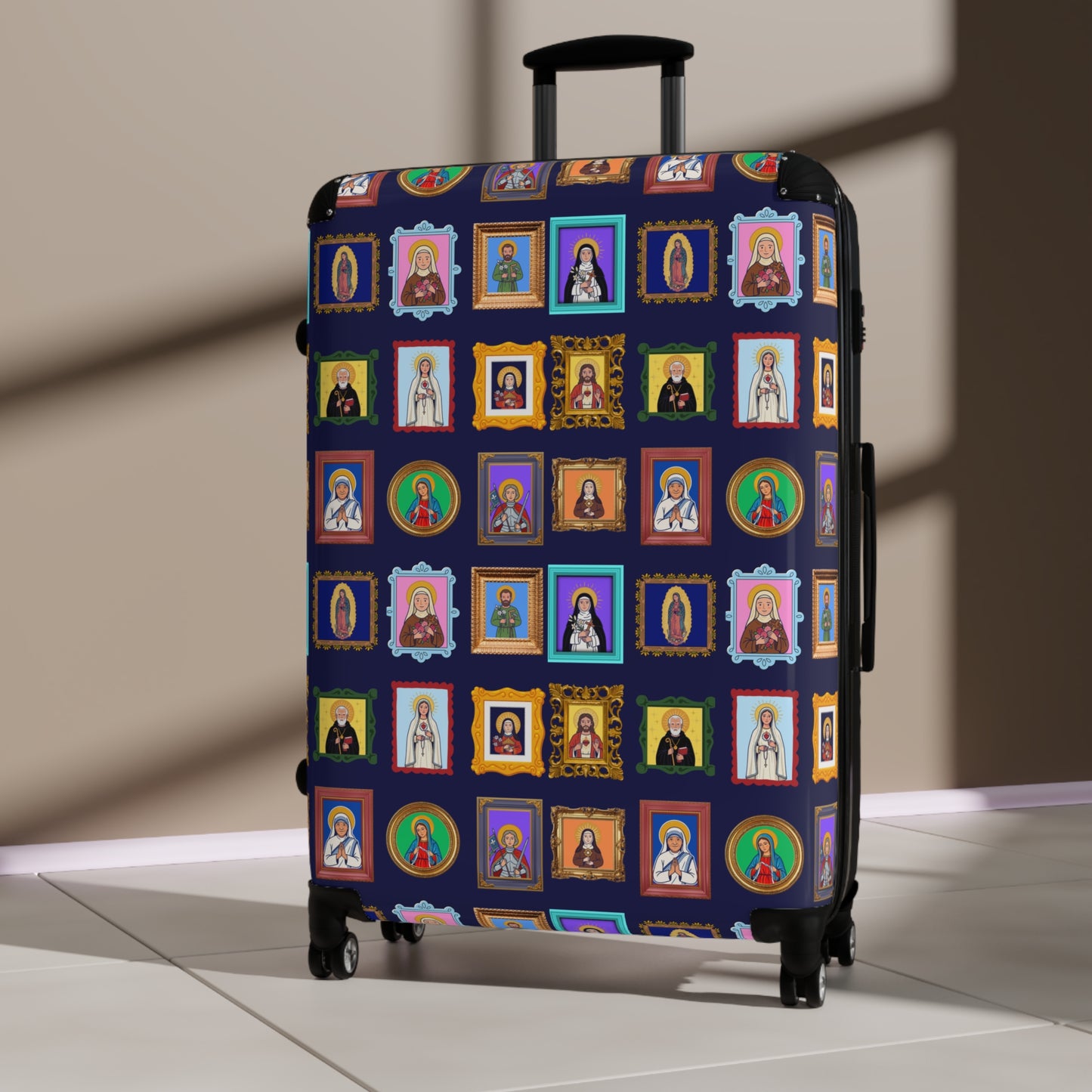 Heaven's Gallery Saint Portrait Carry-On Suitcase - Catholic Travel Luggage