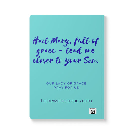 Our Lady of Grace Softcover Journal — Catholic Folk Art Prayer Notebook