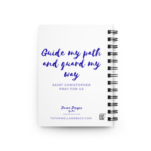 Saint Christopher Spiral Journal — Catholic Folk Art Prayer Notebook