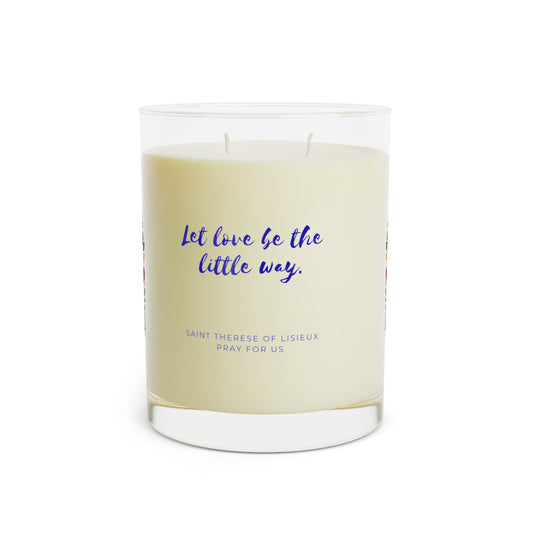 Saint Thérèse of Lisieux Prayer Candle — Catholic Folk Art Scented Soy Candle