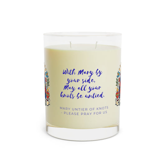 Mary Untier of Knots Prayer Candle — Catholic Folk Art Scented Soy Candle