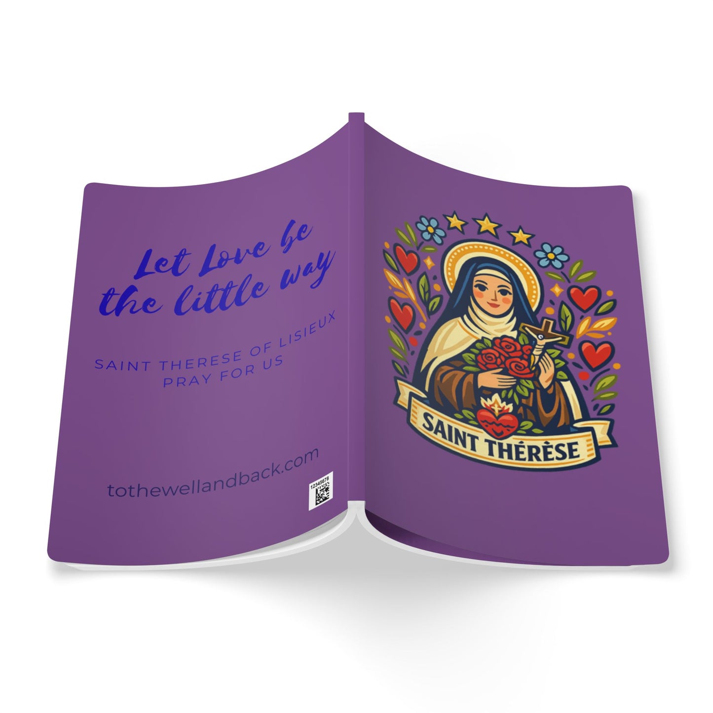 Saint Thérèse of Lisieux Softcover Journal — Catholic Folk Art Prayer Notebook
