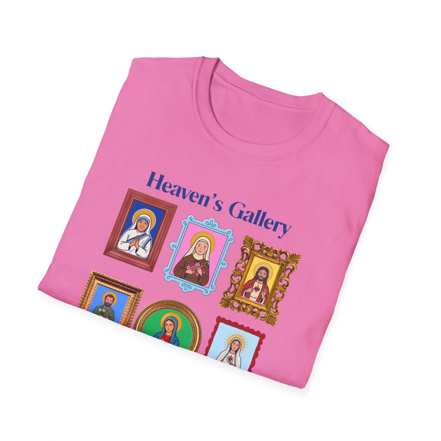 Heaven's Gallery T-Shirt — Catholic Saint Portrait Tee
