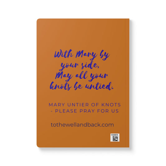 Mary Untier of Knots Softcover Journal — Catholic Folk Art Prayer Notebook