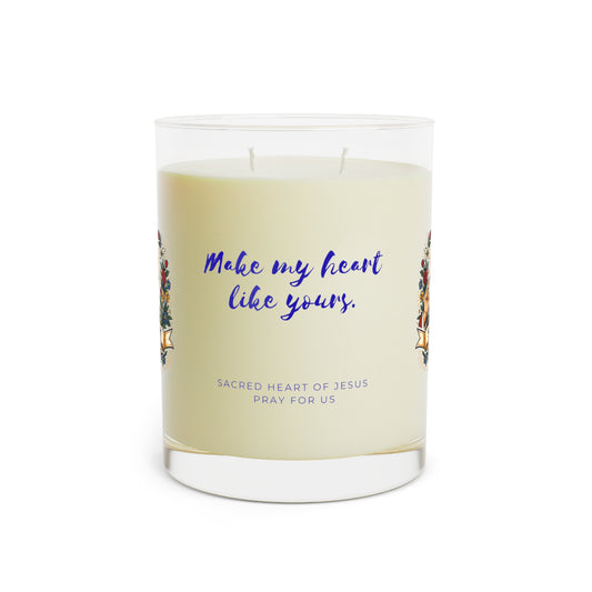 Sacred Heart of Jesus Prayer Candle — Catholic Folk Art Scented Soy Candle