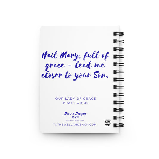 Our Lady of Grace Spiral Journal — Catholic Folk Art Prayer Notebook