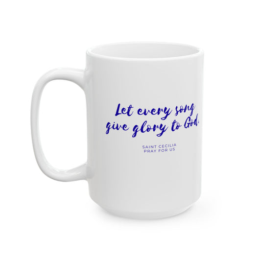 Saint Cecilia Ceramic Mug — Patron of Music & Choirs