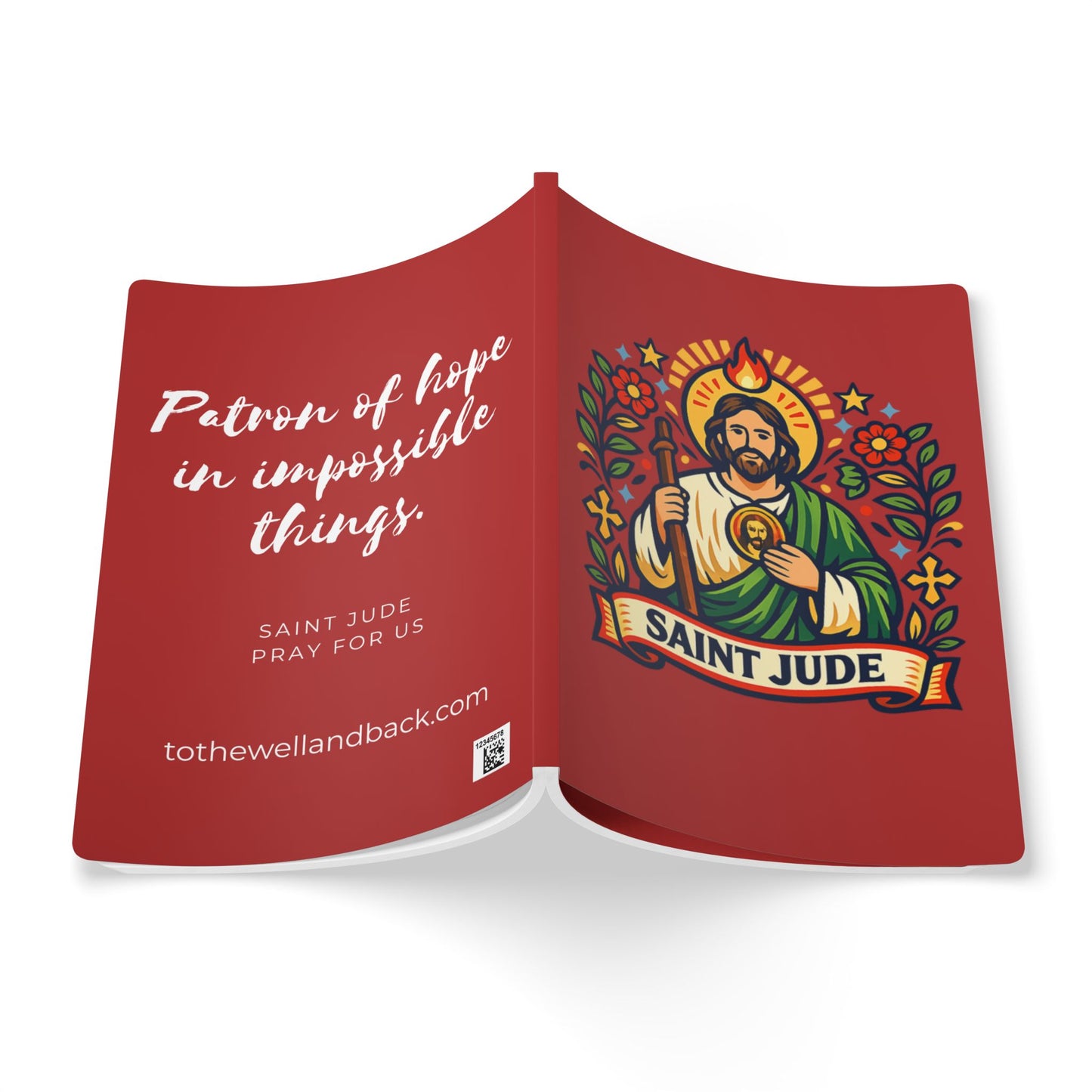Saint Jude Softcover Journal — Catholic Folk Art Prayer Notebook