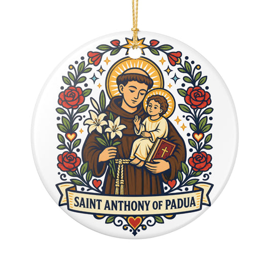 St. Anthony of Padua Catholic Christmas Ornament