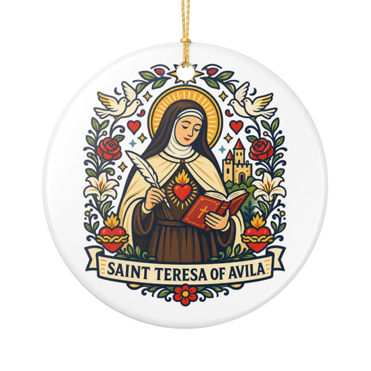 St. Teresa of Avila Catholic Christmas Ornament