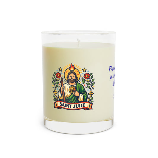 Saint Jude Prayer Candle — Catholic Folk Art Scented Soy Candle