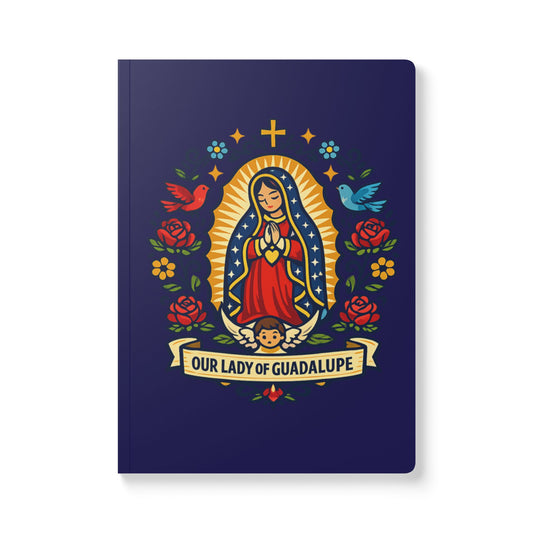 Our Lady of Guadalupe Softcover Journal — Catholic Folk Art Prayer Notebook