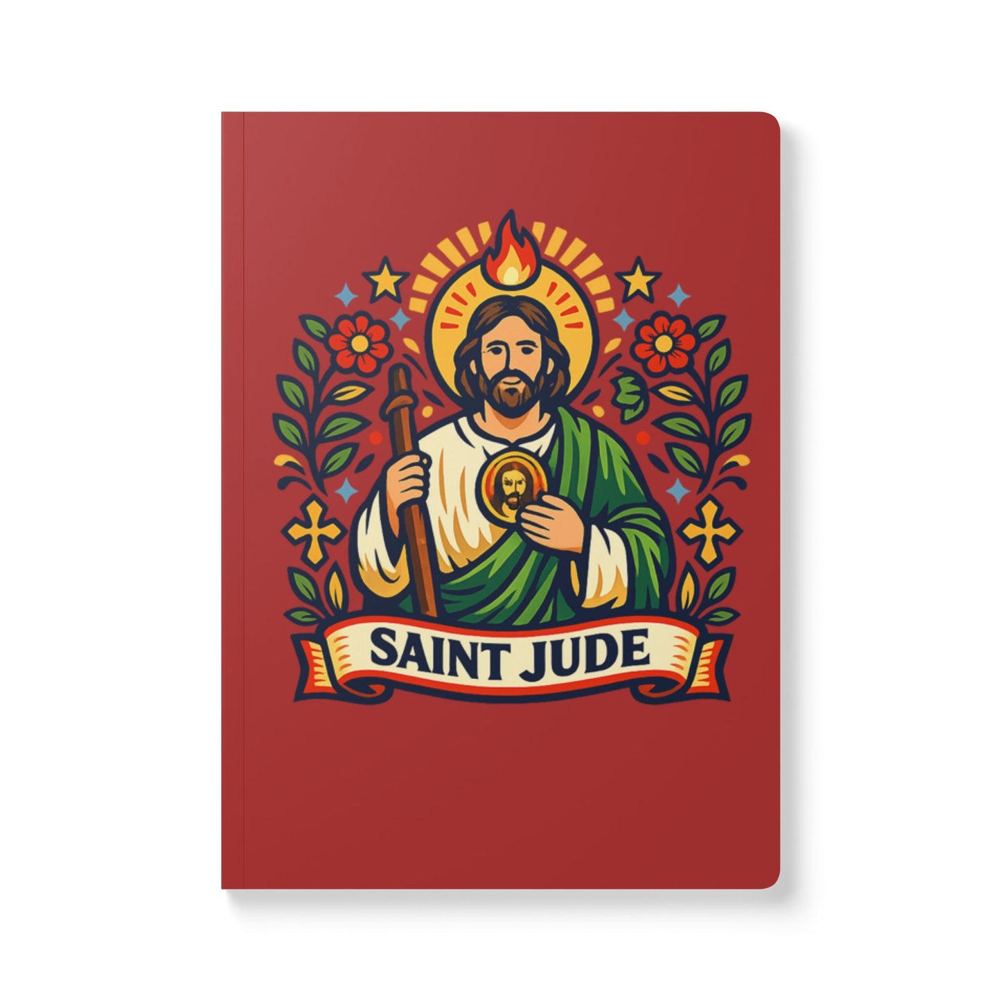 Saint Jude Softcover Journal — Catholic Folk Art Prayer Notebook