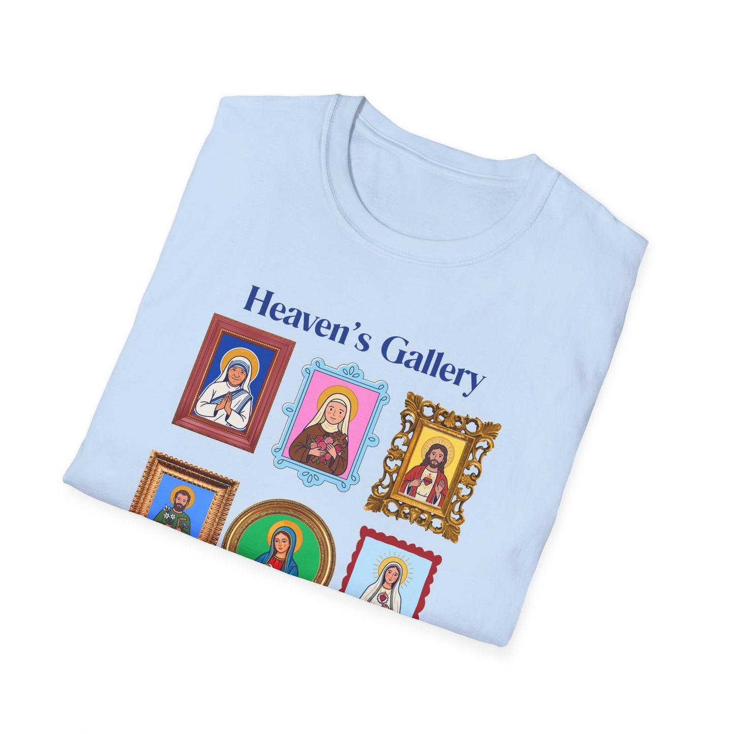 Heaven's Gallery T-Shirt — Catholic Saint Portrait Tee