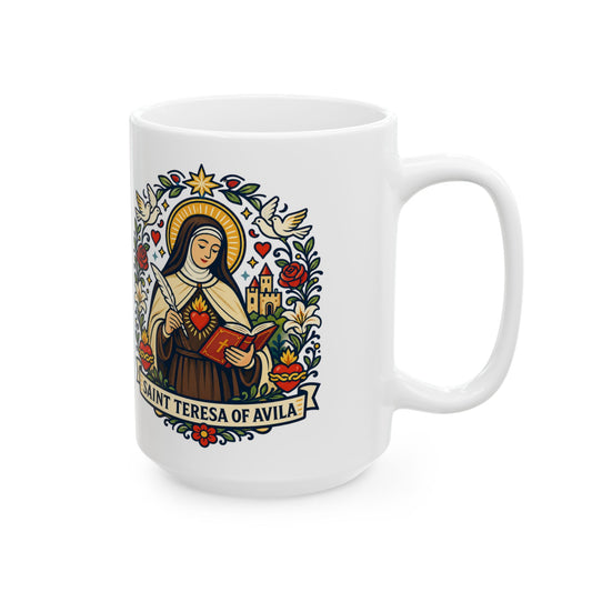 Saint Teresa of Avila Ceramic Mug — Catholic Doctor of the Church