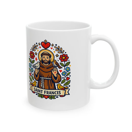 Saint Francis Prayer Mug — "Make Me an Instrument of Your Peace"