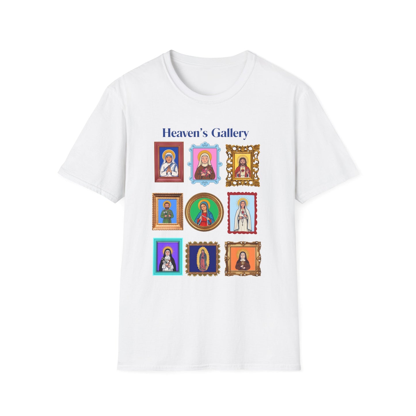 Heaven's Gallery T-Shirt — Catholic Saint Portrait Tee