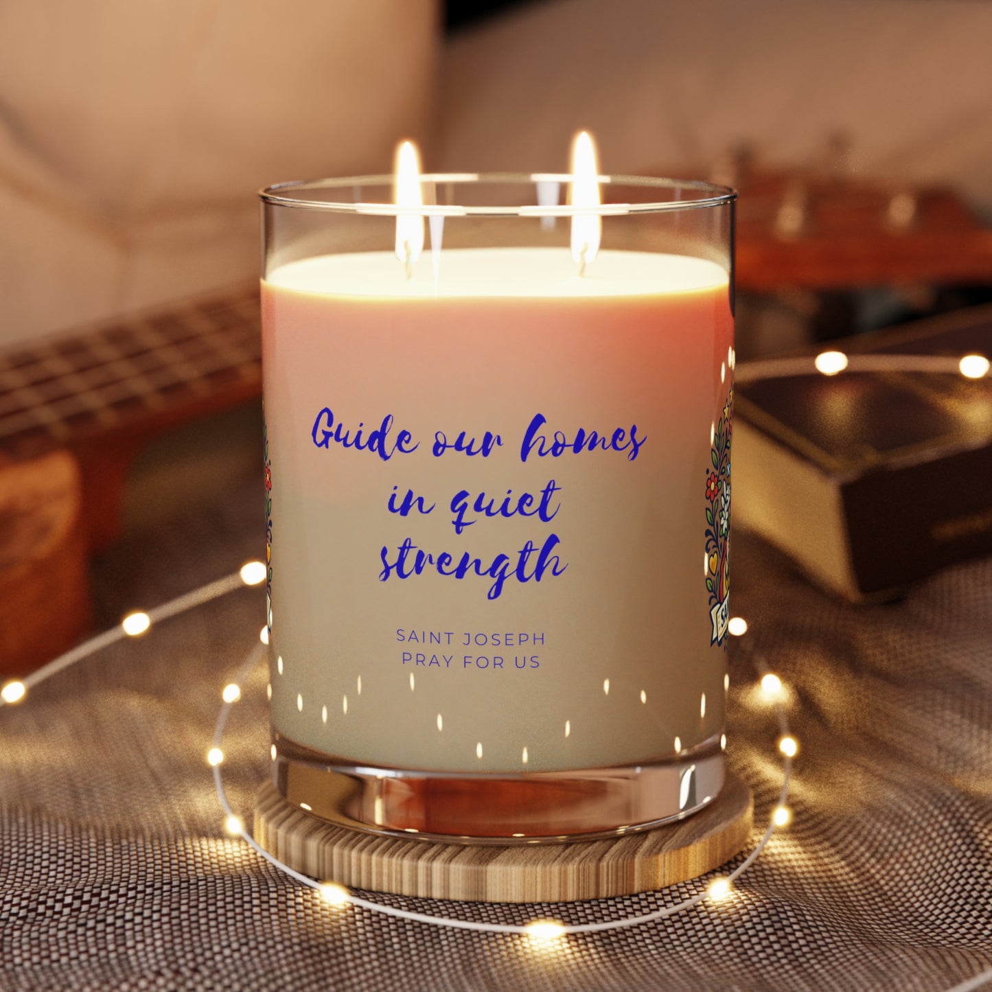 Saint Joseph Prayer Candle — Catholic Folk Art Scented Soy Candle