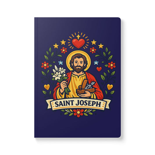 Saint Joseph Softcover Journal — Catholic Folk Art Prayer Notebook
