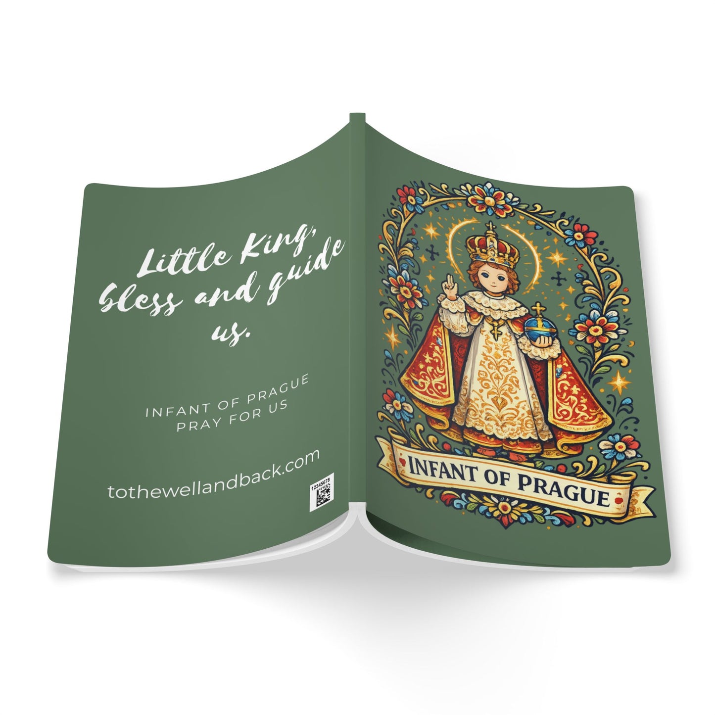 Infant of Prague Softcover Journal — Catholic Folk Art Prayer Notebook