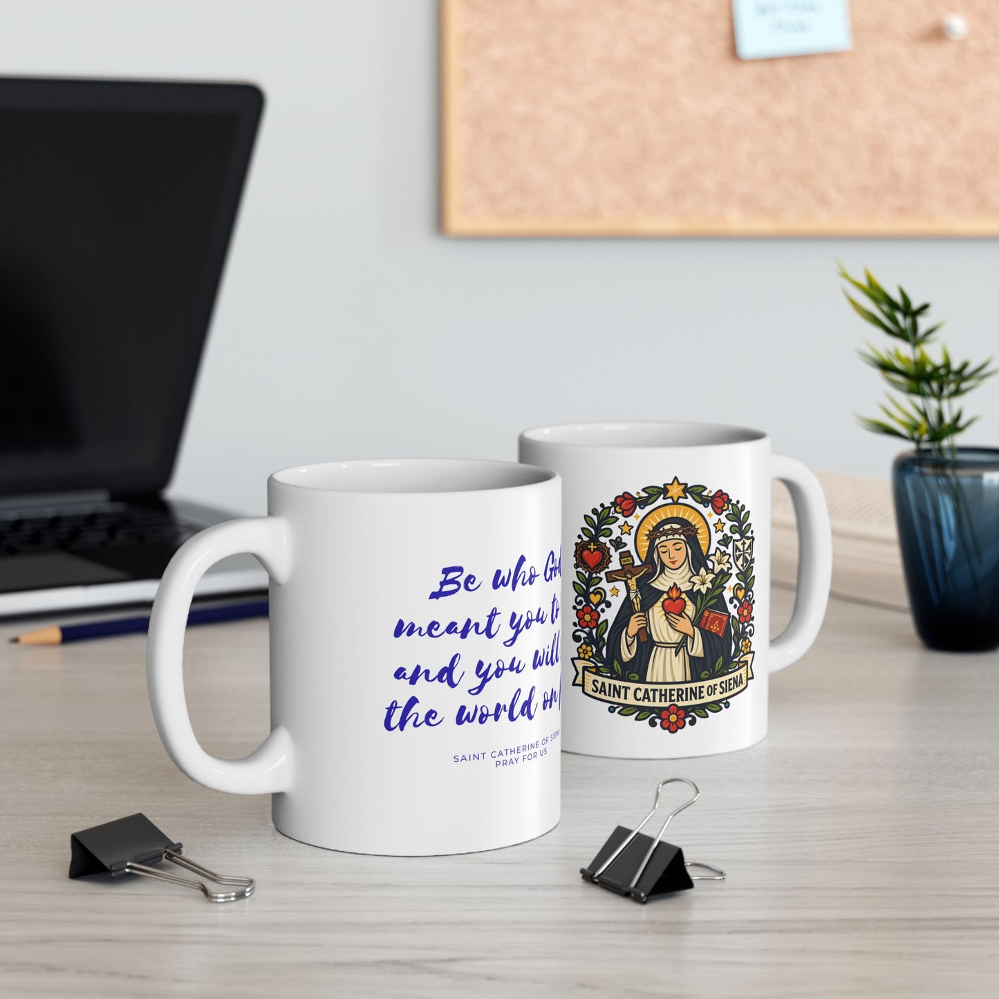 Saint Catherine of Siena Mug — "Set the World on Fire"