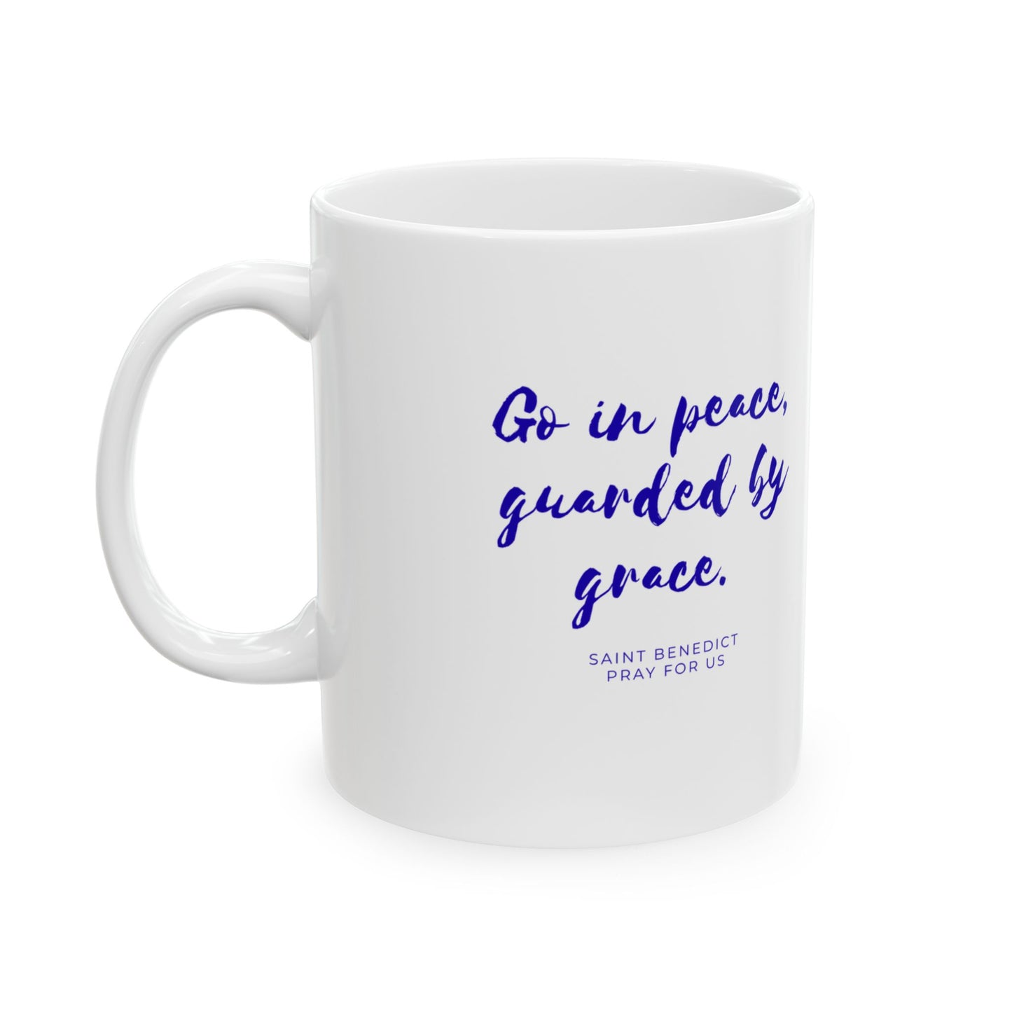 Saint Benedict Ceramic Mug — "Ora et Labora" Catholic Coffee Cup