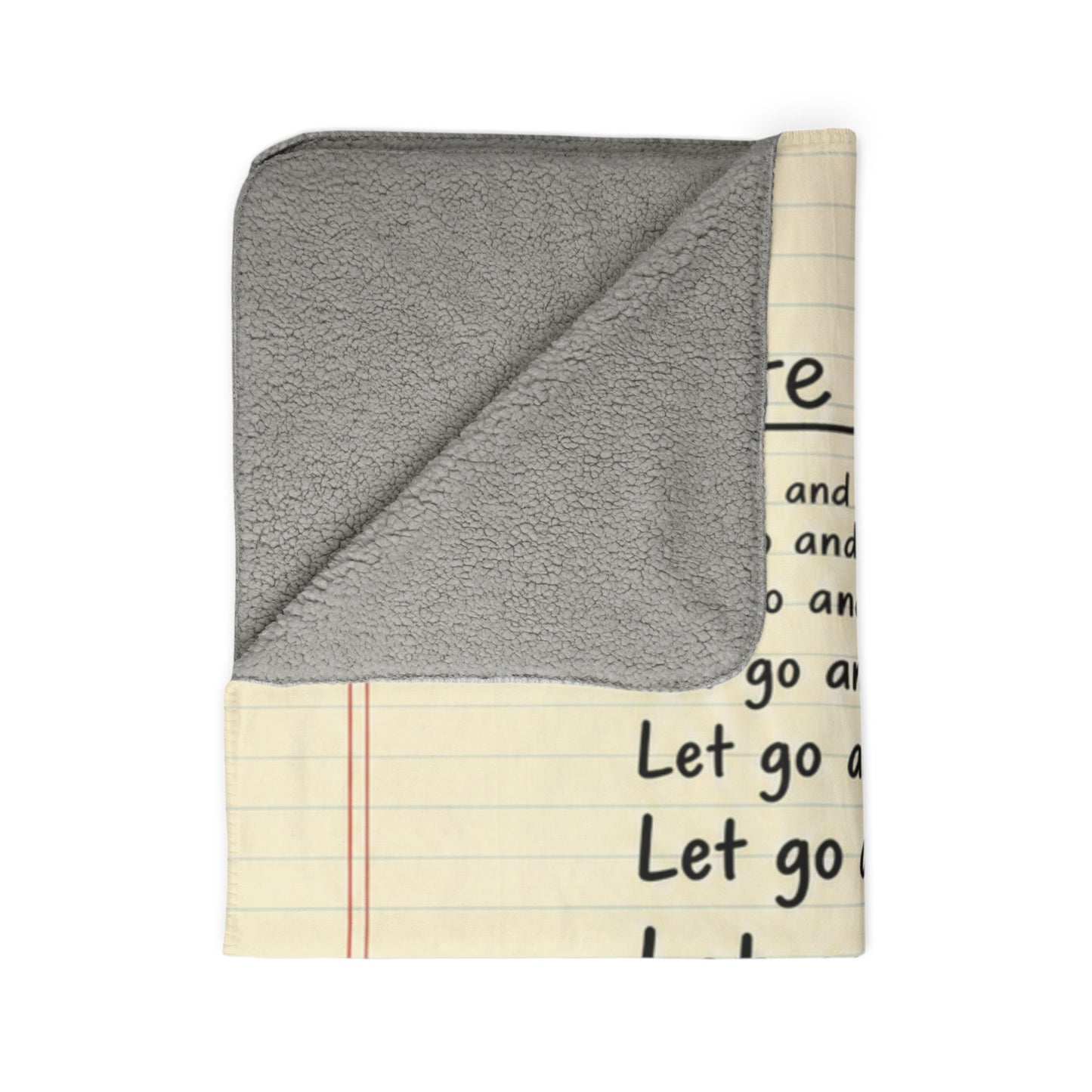 Fleece Sherpa Blanket — "Note to Self: Let Go and Let God" Inspirational Throw
