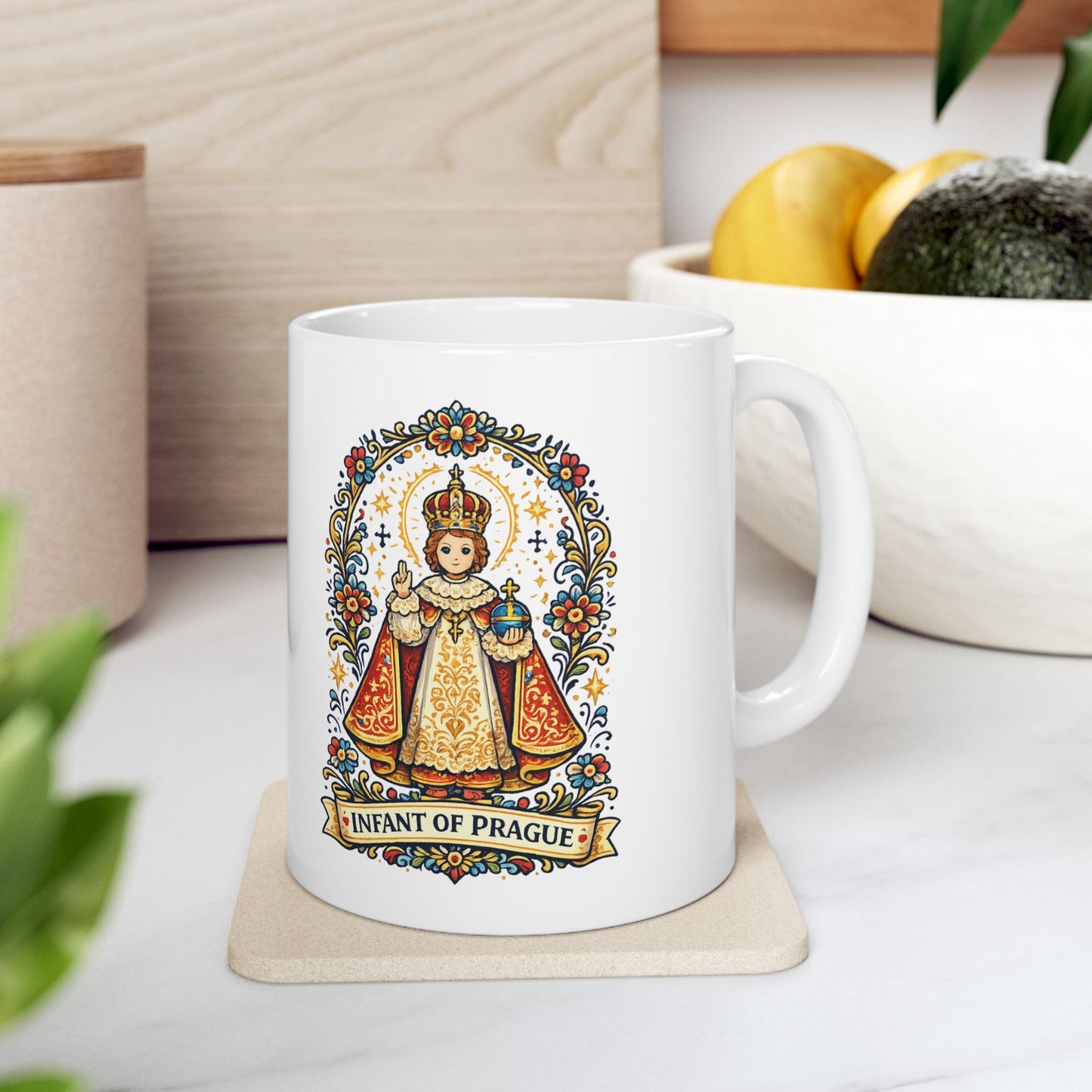 Infant of Prague Ceramic Mug — Catholic Devotion to the Christ Child