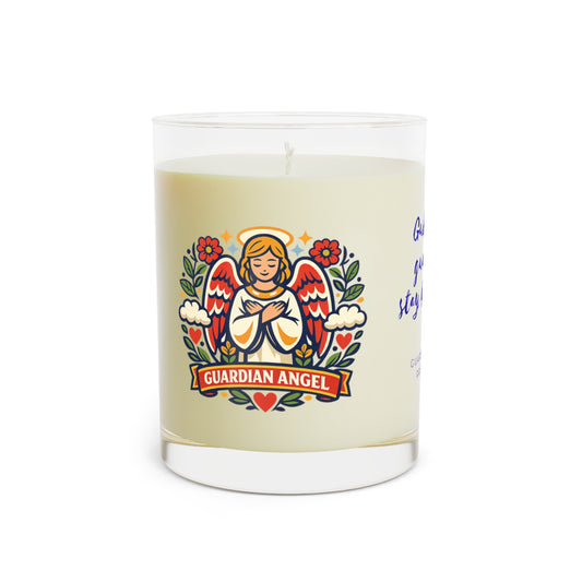 Guardian Angel Prayer Candle — Catholic Folk Art Scented Soy Candle