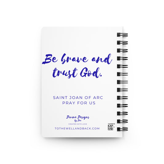 Saint Joan of Arc Spiral Journal — Catholic Folk Art Prayer Notebook