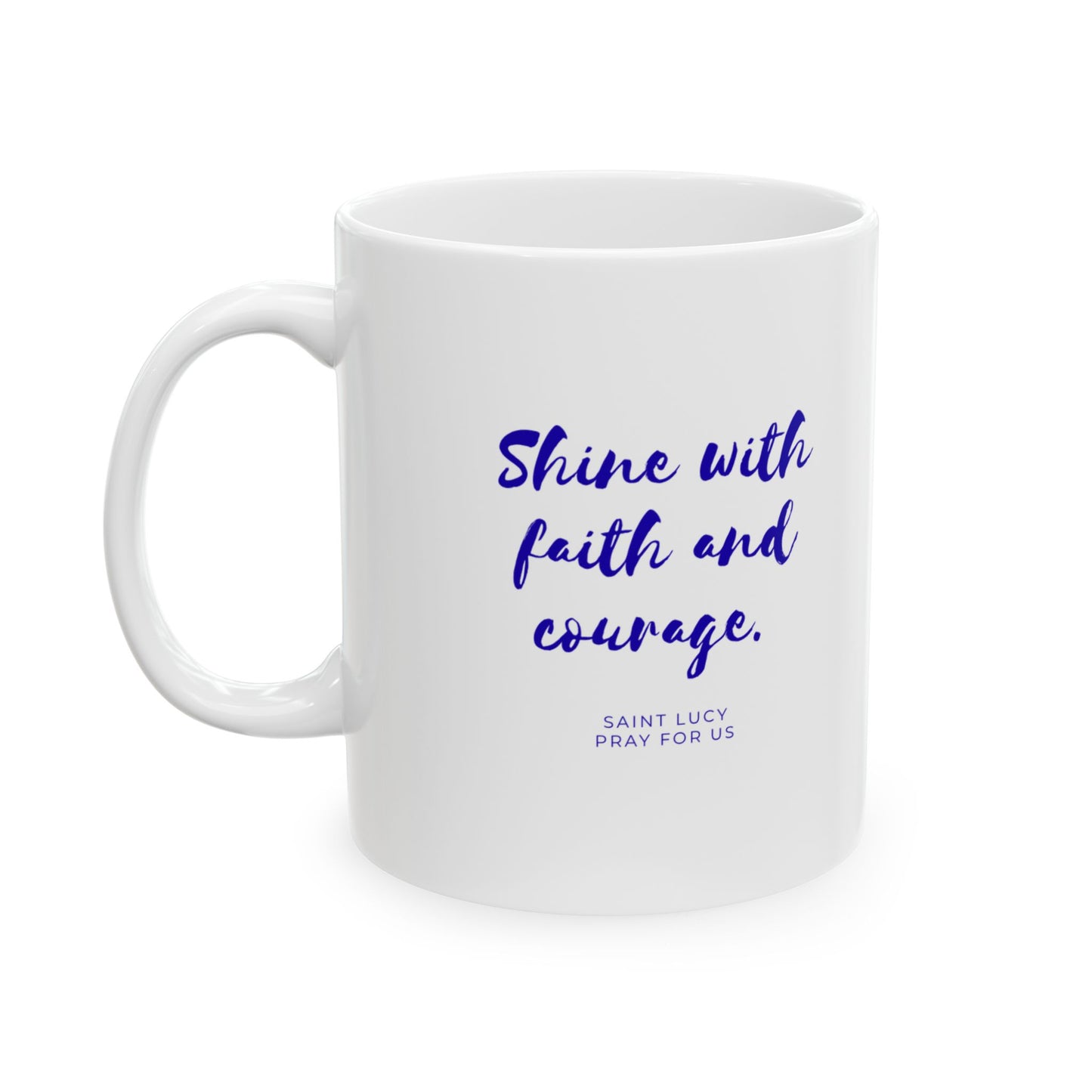 Saint Lucy Ceramic Mug — Patron of the Blind & Light-Bearers