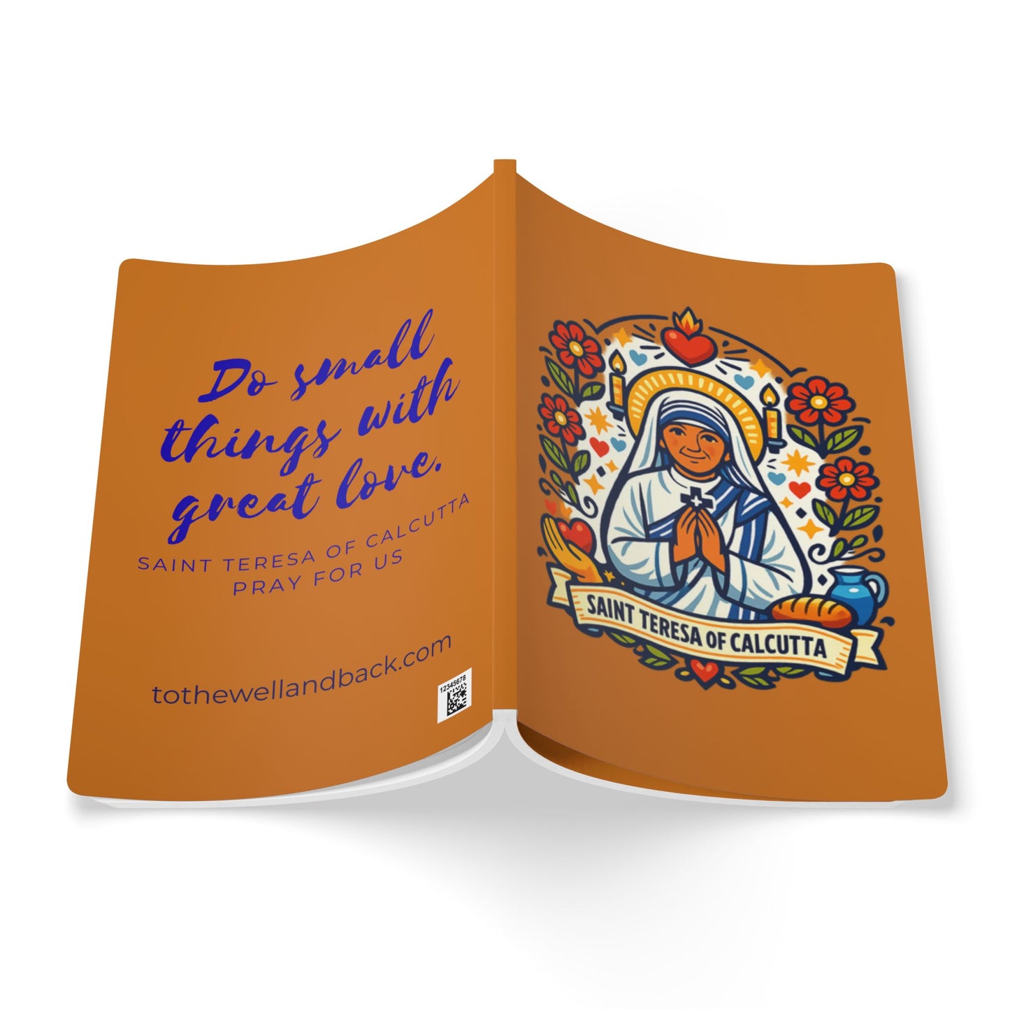 Saint Teresa of Calcutta Softcover Journal — Catholic Folk Art Prayer Notebook