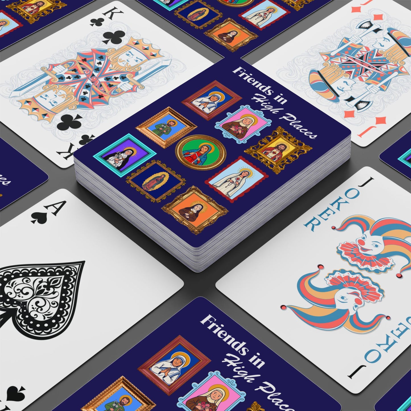 Friends in High Places Playing Cards — Catholic Saint Poker Deck