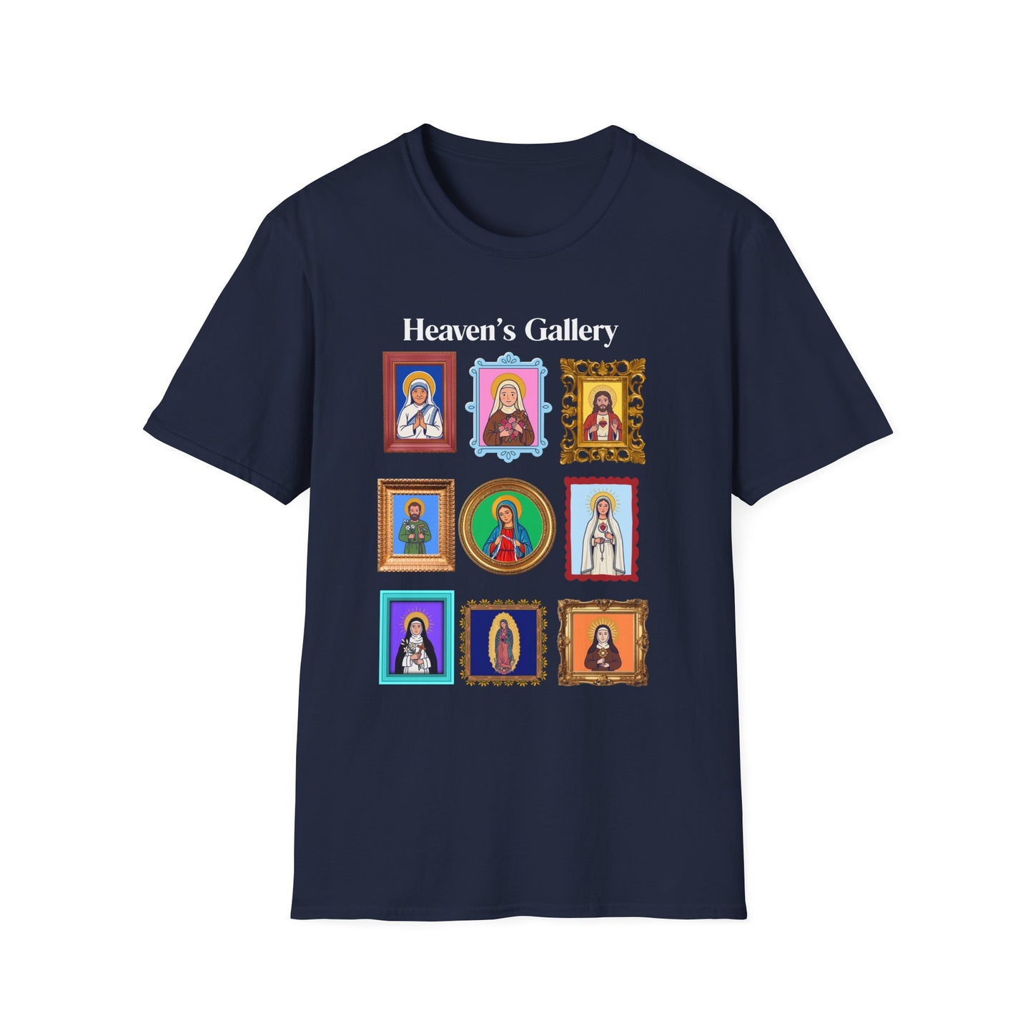 Heaven's Gallery T-Shirt — Catholic Saint Portrait Tee