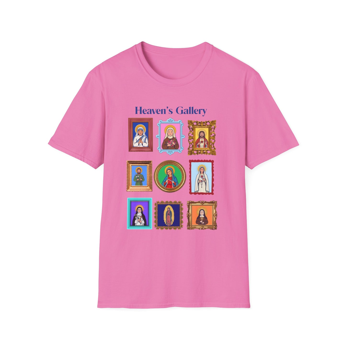 Heaven's Gallery T-Shirt — Catholic Saint Portrait Tee