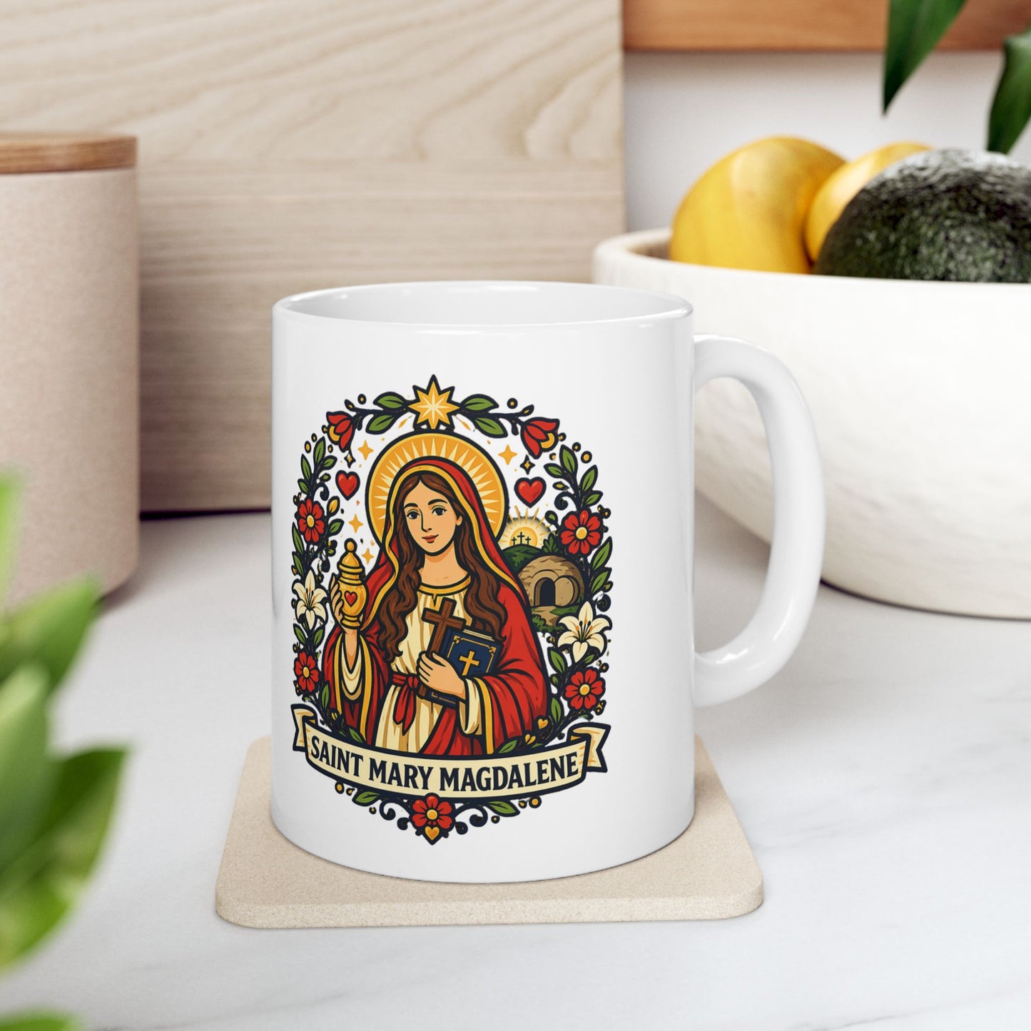 Saint Mary Magdalene Ceramic Mug — "Apostle to the Apostles"