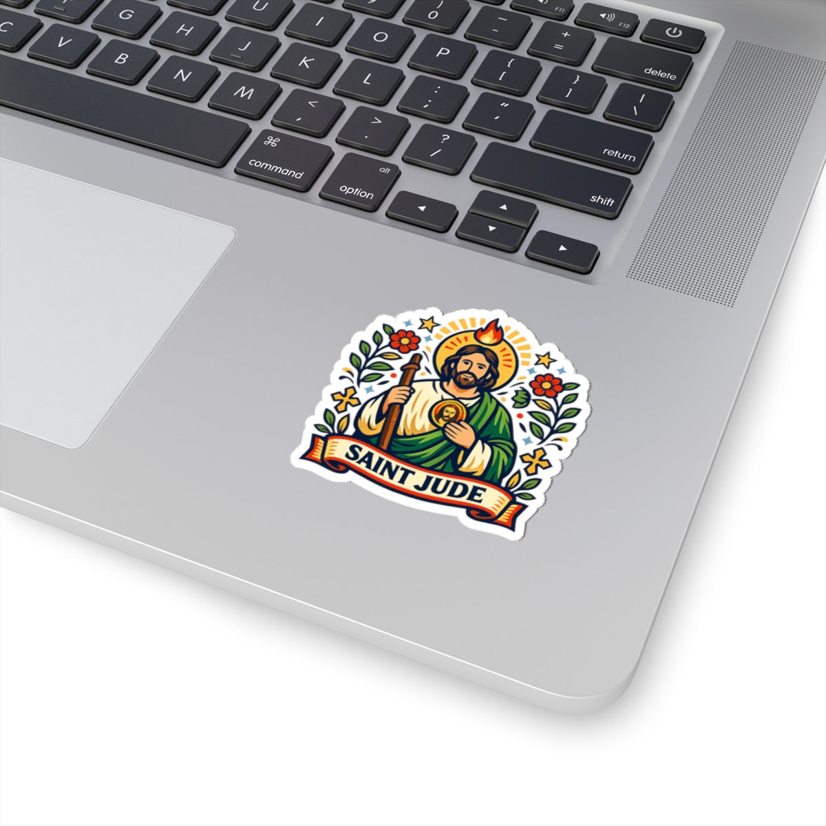 Saint Jude Kiss-Cut Sticker — Catholic Folk Art Decal