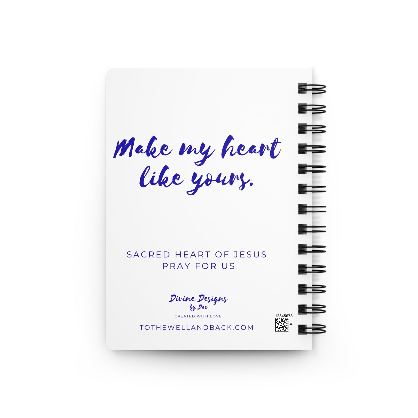 Sacred Heart of Jesus Spiral Journal — Catholic Folk Art Prayer Notebook