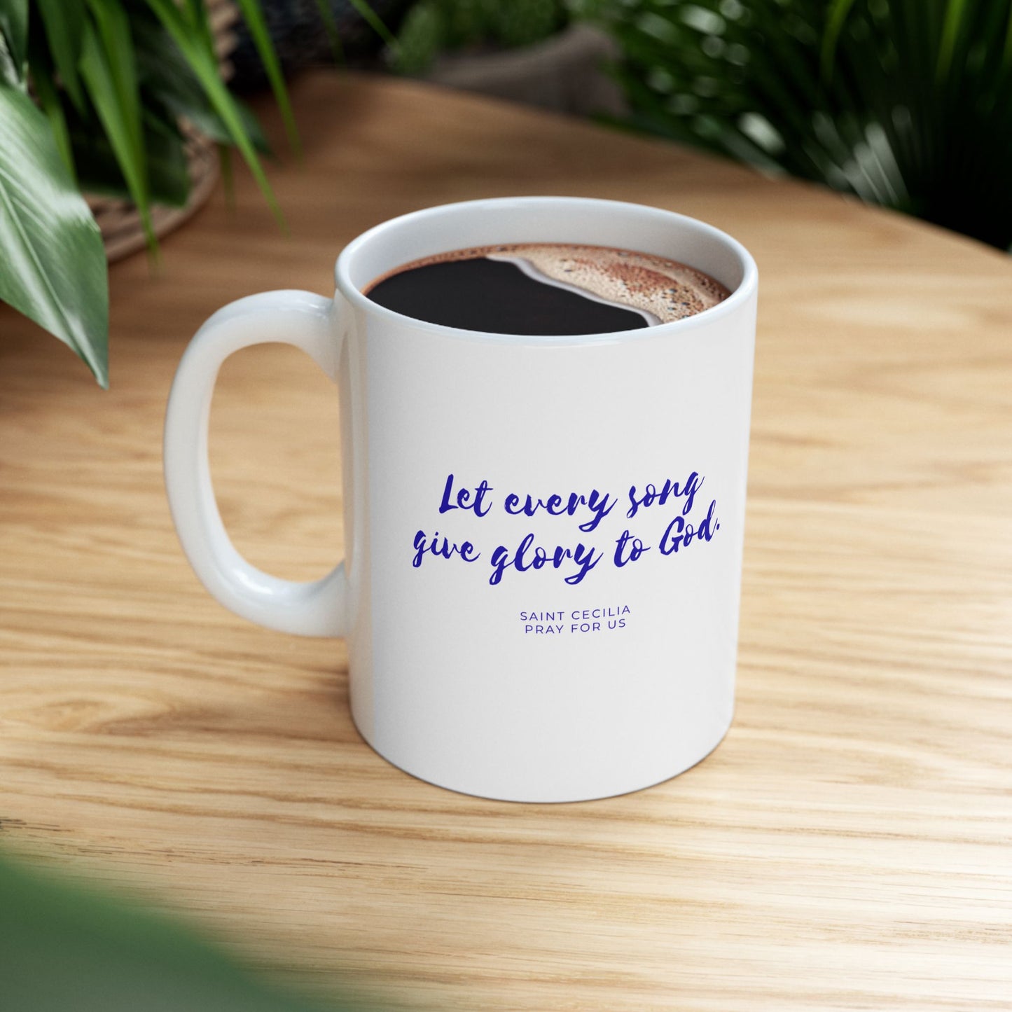 Saint Cecilia Ceramic Mug — Patron of Music & Choirs